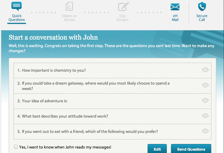 Eharmony makes or breaks list